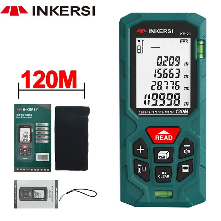 Precision Laser Distance Meter with Multiple Measurement Features - 40M to 120M