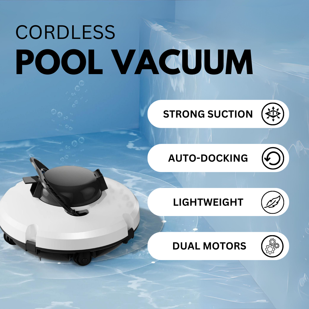 Elite Cordless Pool Vacuum – Dual Motor, 120-Min Runtime, Rechargeable