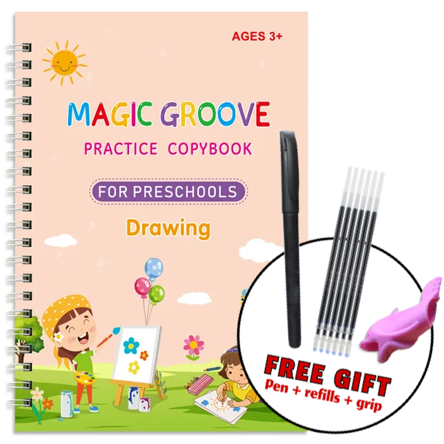 3 x Set Groove Calligraphy ™ Reusable Copybooks