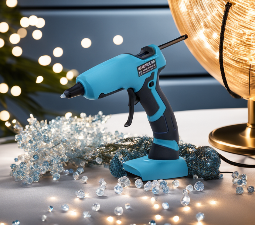 Cordless Hot Glue Gun for Power DIY Projects - compatible with 18V batteries.